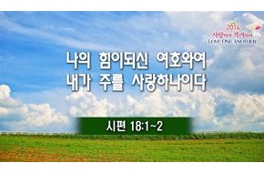 2014-05-21 나의 힘이 되신 여호와여 내가 주를 사랑하나이다