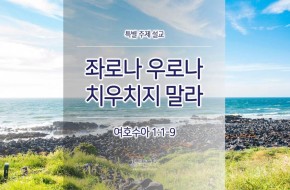 2017-08-06 좌로나 우로나 치우치지 말라