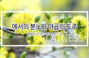 2019-03-17 에서의 분노와 야곱의 도주