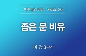 2023-07-30 좁은 문 비유